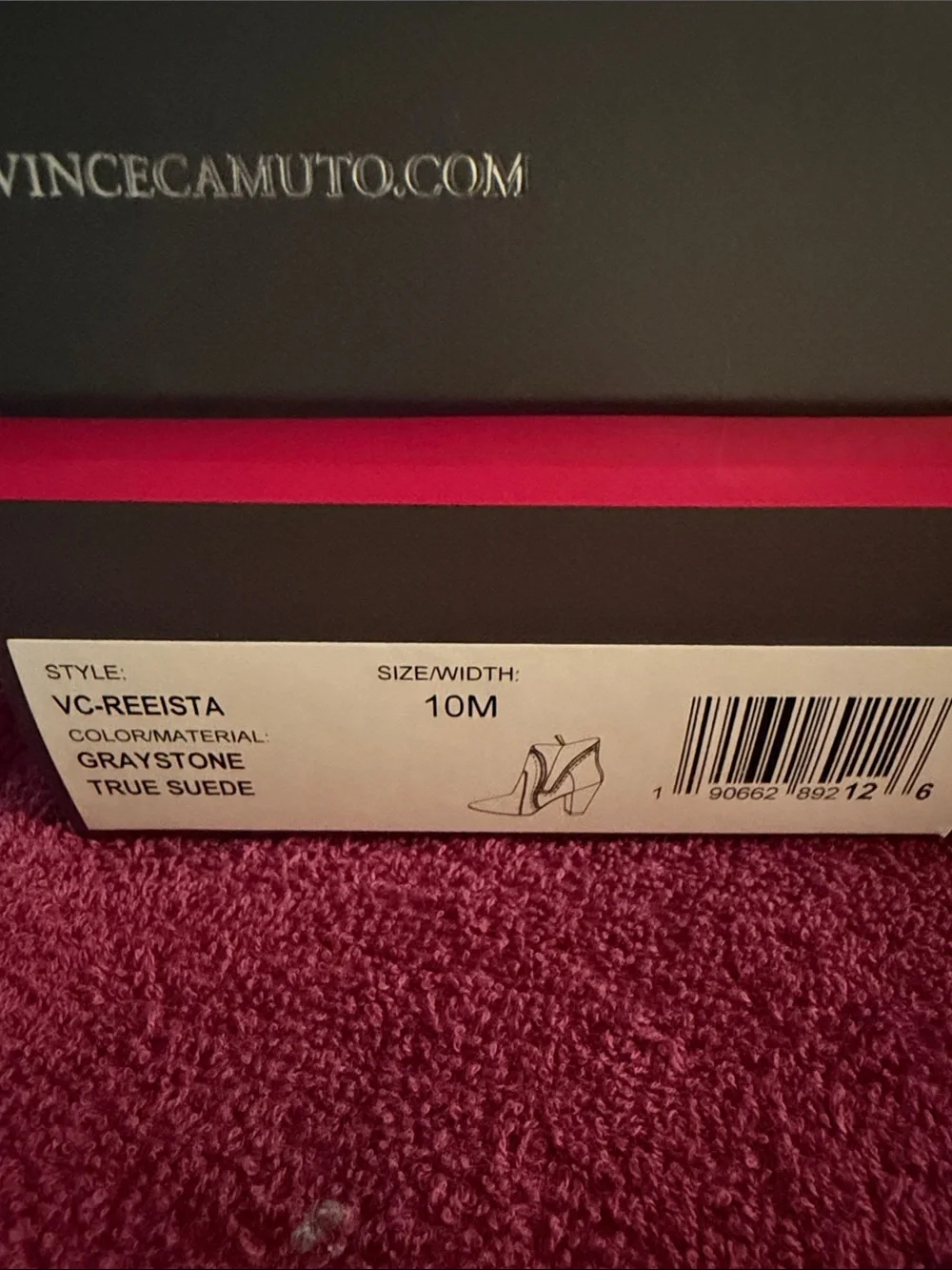 Vince Camuto gray suede